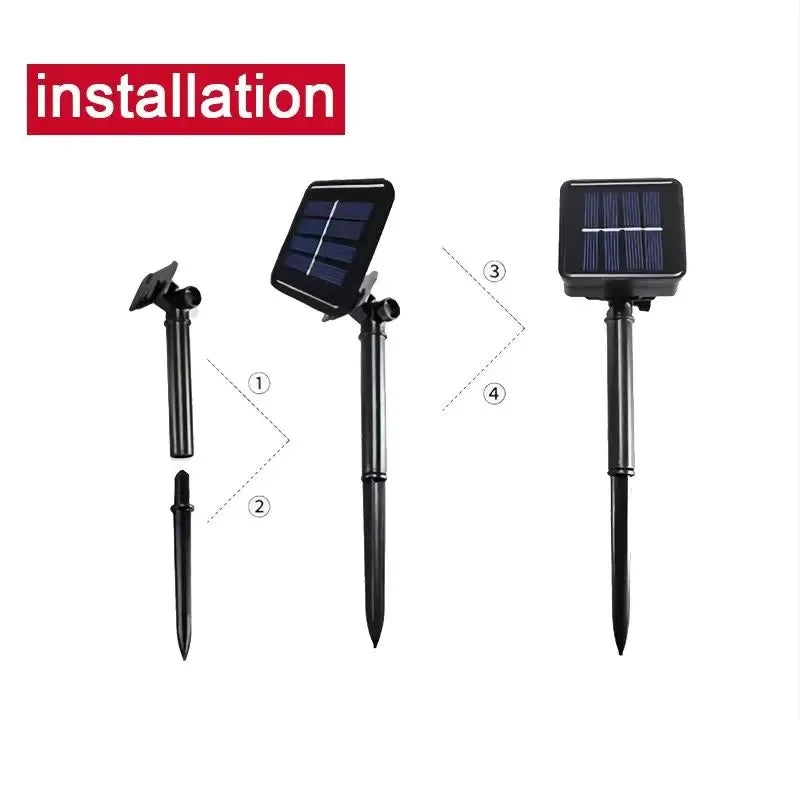 ruban lumineux solaire blanc chaud moderne extérieur imperméable 18+ led 7m 12m 22m piquets