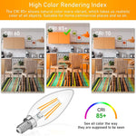 ampoules led 4w équivalent 40w blanc chaud 2700k filament doré culot e12 e14 vintage