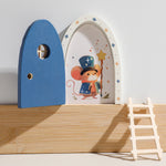 décoration murale porte elfe bois miniature souris étoile cœur cadeau enfant fantaisie