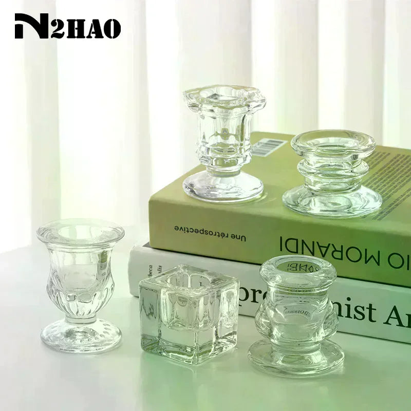 bougeoir transparent classique adhésif décoration maison mariage ornements transparent raisonné