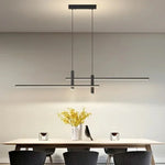 suspension lumineuse moderne noire led pendentif minimaliste rectangulaire lisse opaque tactile