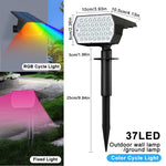 projecteur solaire led rgb noir moderne facile ip65