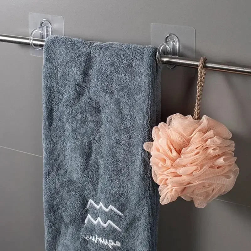 porte serviettes adhésifs transparents modernes cuisine salle bains pratiques 7cm 7cm
