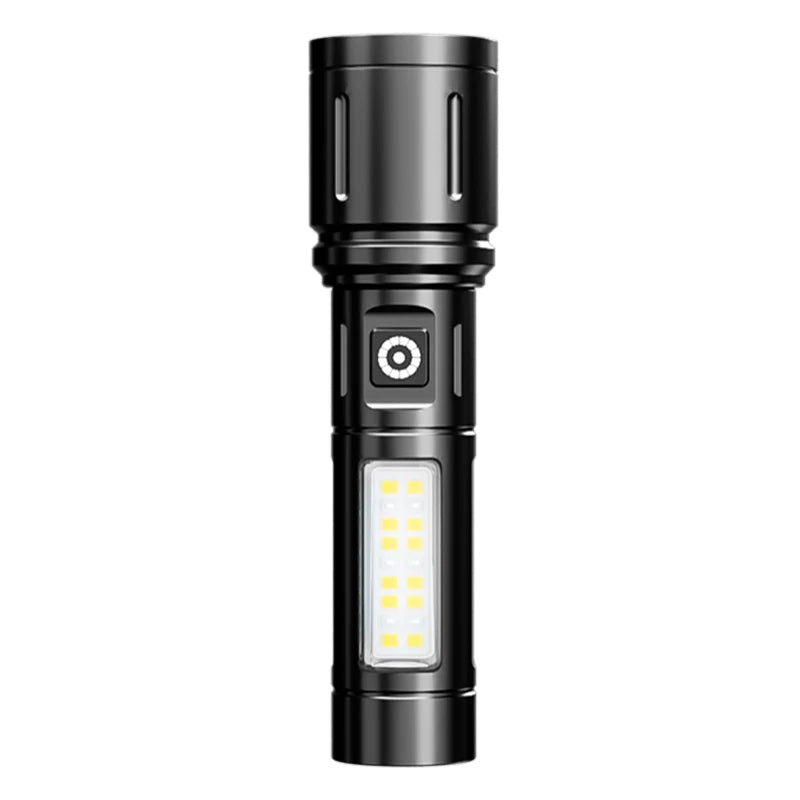 lampe torche led rechargeable zoomable 1200 lumens 10w 3h 8h 100 200mètres camping
