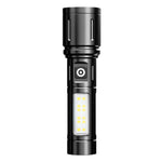 lampe torche led rechargeable zoomable 1200 lumens 10w 3h 8h 100 200mètres camping