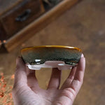 boutons vintage céramique adhésifs multicolores texture marbrée artisanal