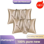 protège oreiller satin violet rose noir champagne moderne doux lit coton polyester