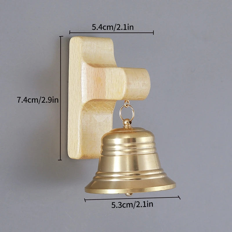cloche porte or bois naturel papillon chinois deco classique wind chime fixations