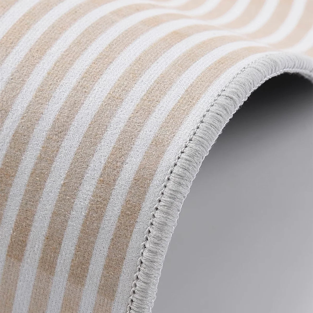 tapis solide polyester beige blanc rayures horizontales moderne intérieur salon chambre 120x90cm