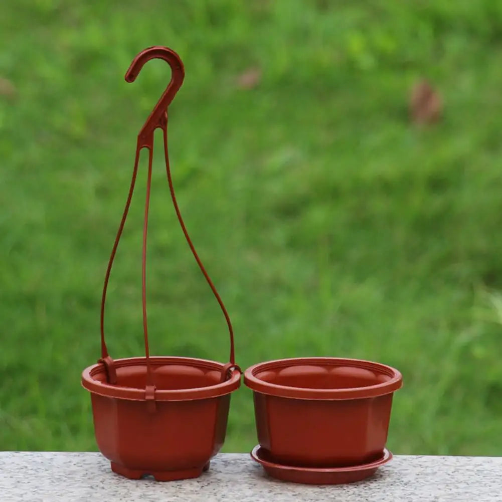 Pot de fleurs suspendu rouge pour décoration intérieure