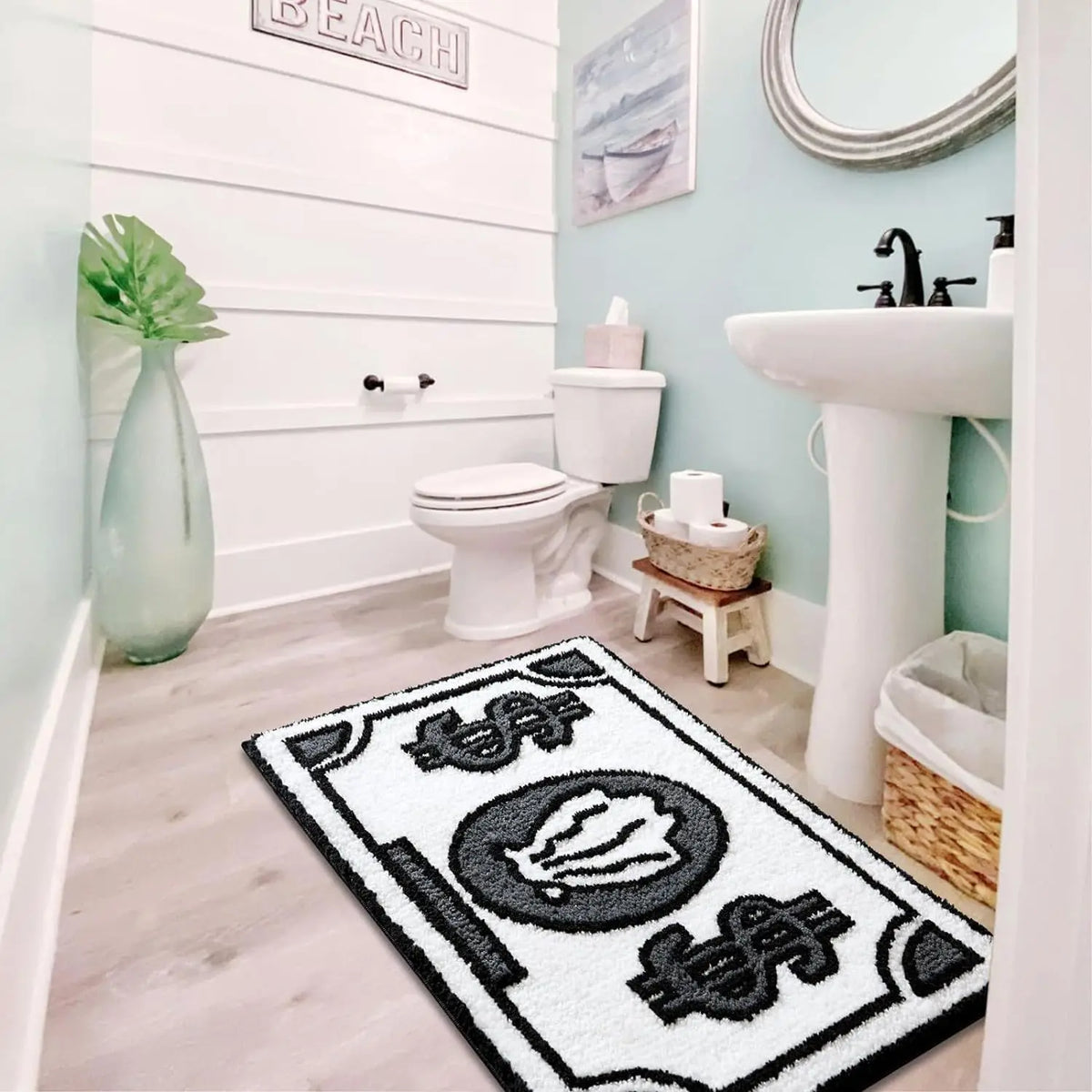 tapis vert bleu noir rose billet banque camouflage moderne antidérapant imperméableintérieur chambre salonporte voyage