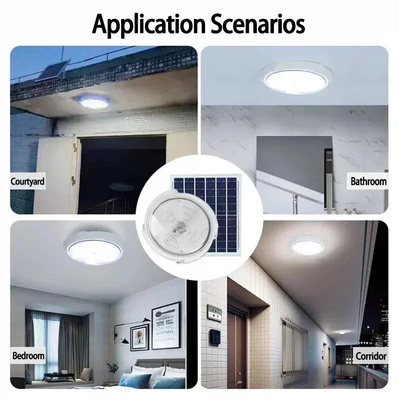 lampe solaire blanc moderne télécommande éclairage extérieur intérieur ip65 led autonomie