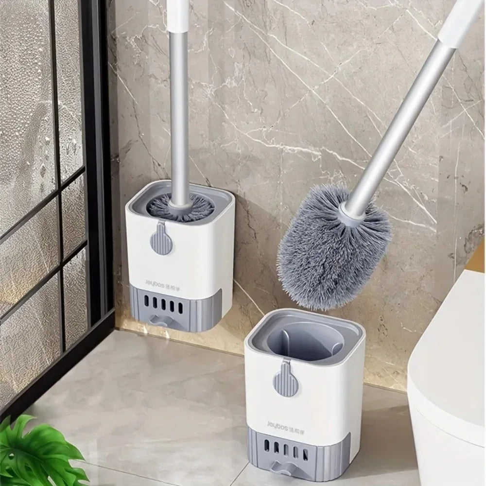 brosse wc support mural gris blanc moderne nettoyage efficace ventilation drainage salle bain