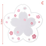coasters fleurs cerisier silicone transparent non glissant moderne rose blanc table