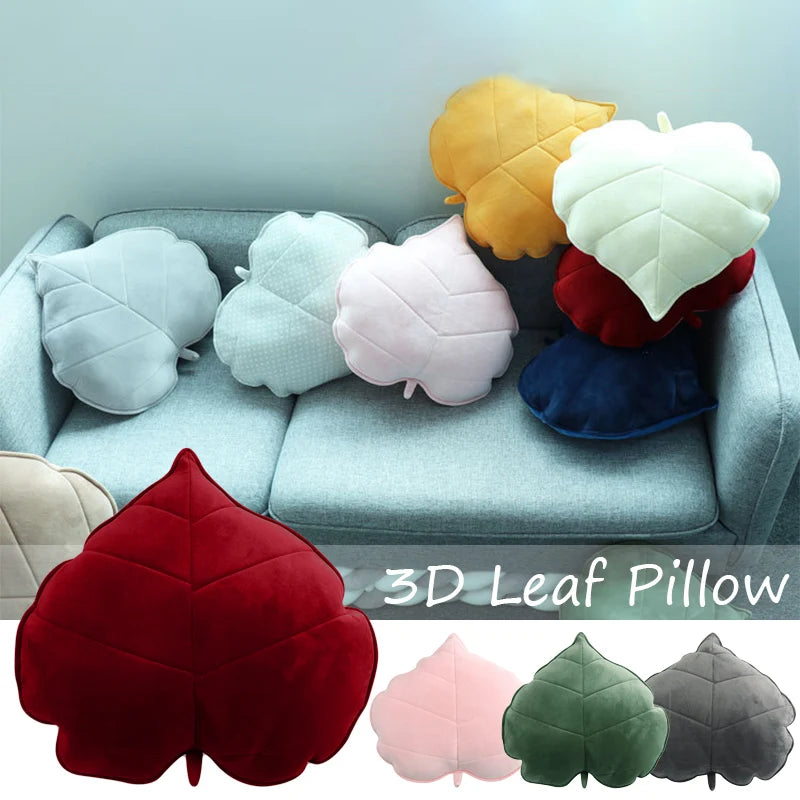 coussin rond imprimé feuilles velours amovible lavable moderne adultes multicolore