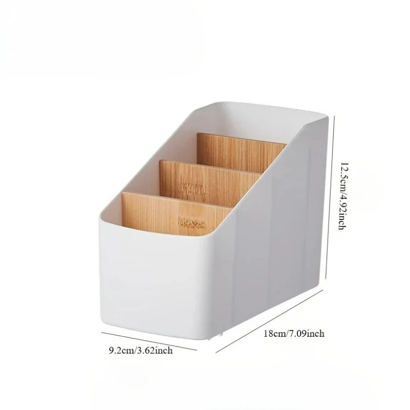 organisateur rangement bois noir blanc télécommandes téléphones stylos lunettes modernes minimalistes scandi