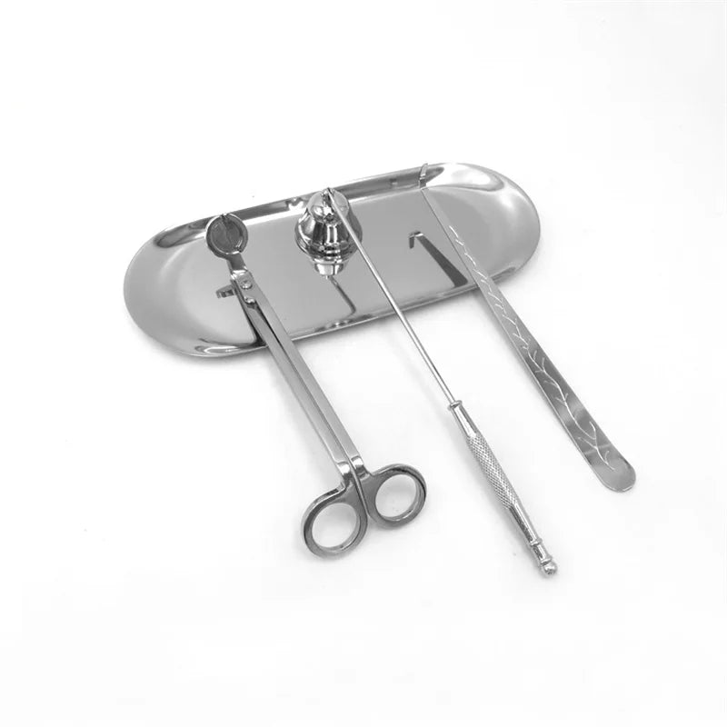 ciseaux bougie plateau moderne noir argent or rose gold geometrique