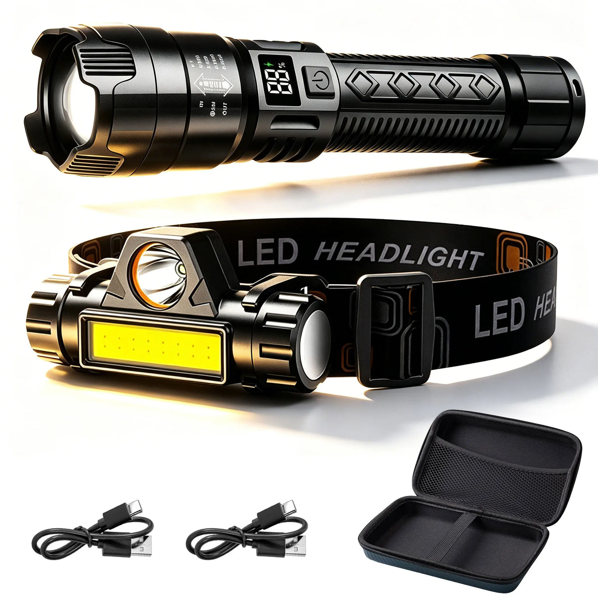 lampe torche lampe frontale rechargeable haute luminosité éclairage nocturne certification rohs ccc moderne pratique