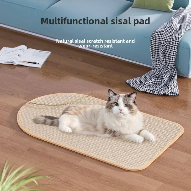 tapis sisal chat horizontal gratter protection mobilier beige clair moderne minimaliste bohème
