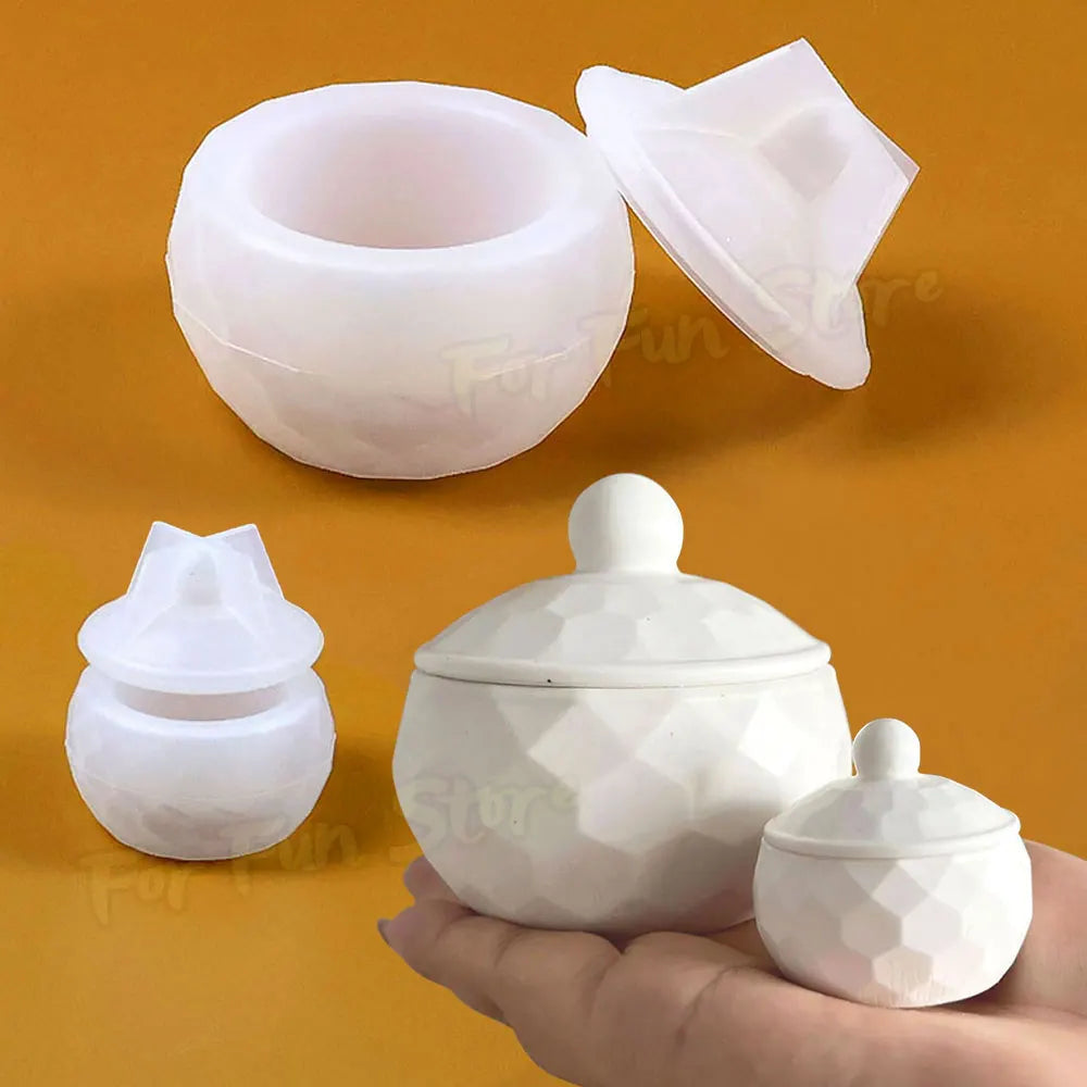 moules silicone diy bougies décoratives pots rangement ciment surface découpée colle cristalline plâtre maison