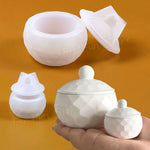 moules silicone diy bougies décoratives pots rangement ciment surface découpée colle cristalline plâtre maison