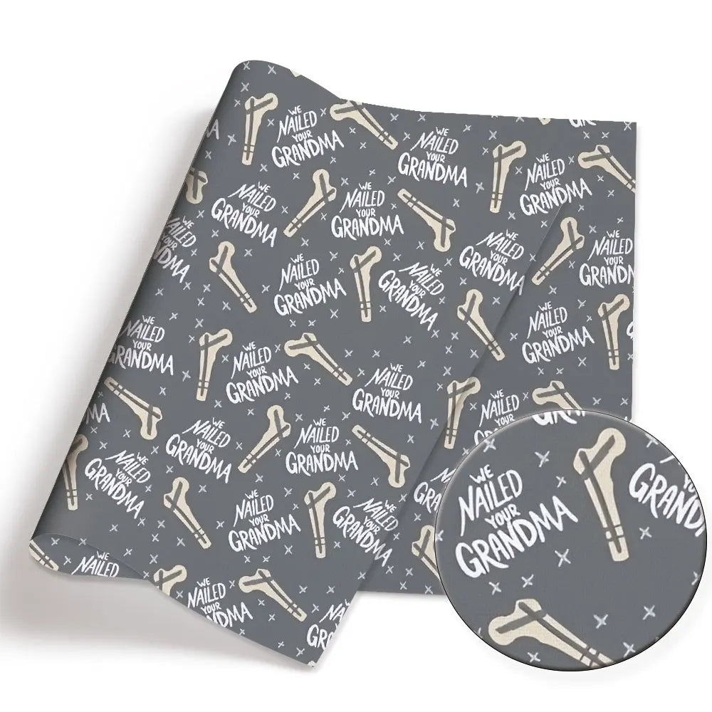 serviette toilette bleu marine gris motif médical chirurgical coton imprimé moderne maison