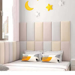 tête lit moderne rectangle stickers adhésifs 20x40cm 20x50cm bleu clair rose pâle