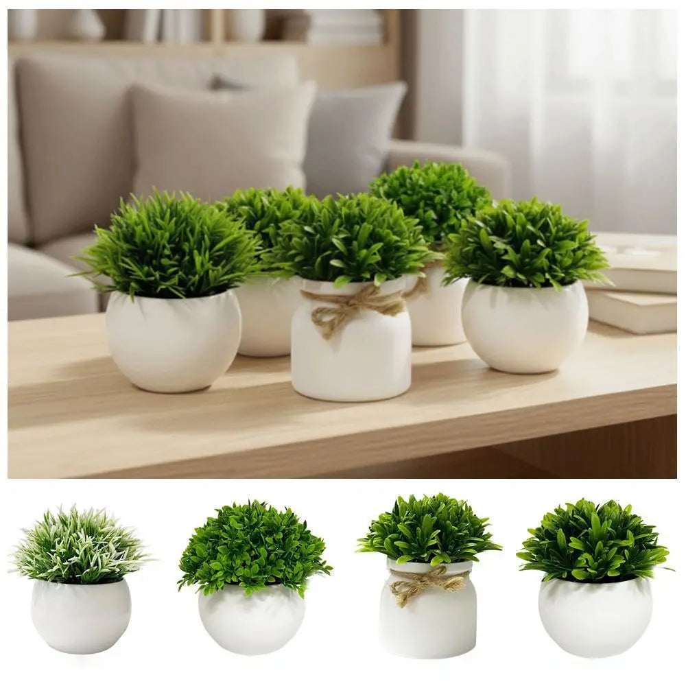 plante artificielle moderne feuilles vertes pot blanc extérieur accrochable anniversaire décoration mariage