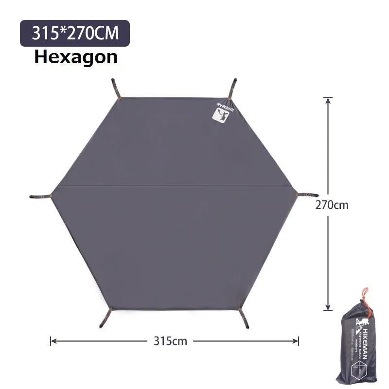 tapis sol imperméable oxford 210d gris moderne sac rangement camping ultraléger