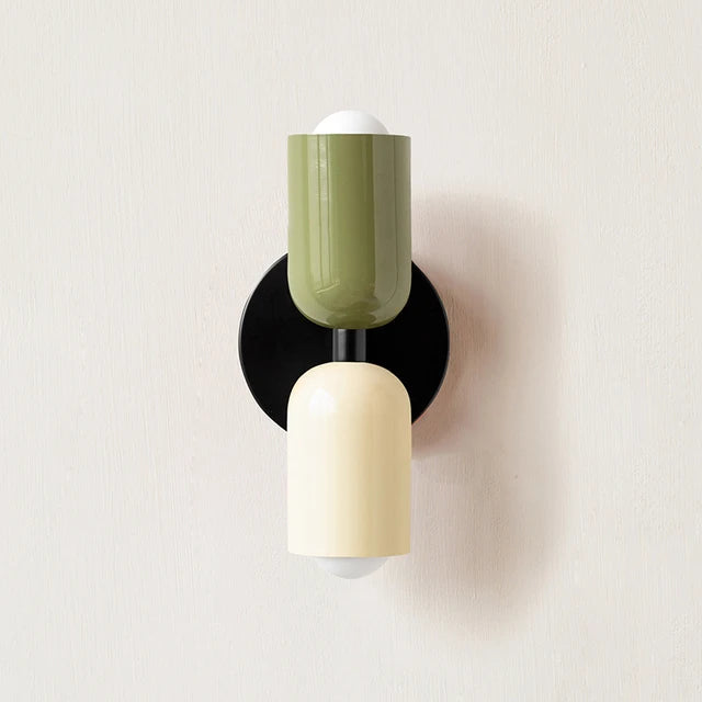applique murale moderne led noir rouge verte minimaliste fixee mur éclairage cuisine salle manger