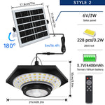 lampe solaire suspendue modes télécommande ip65 led noire moderne panneau solaire batterie lithium
