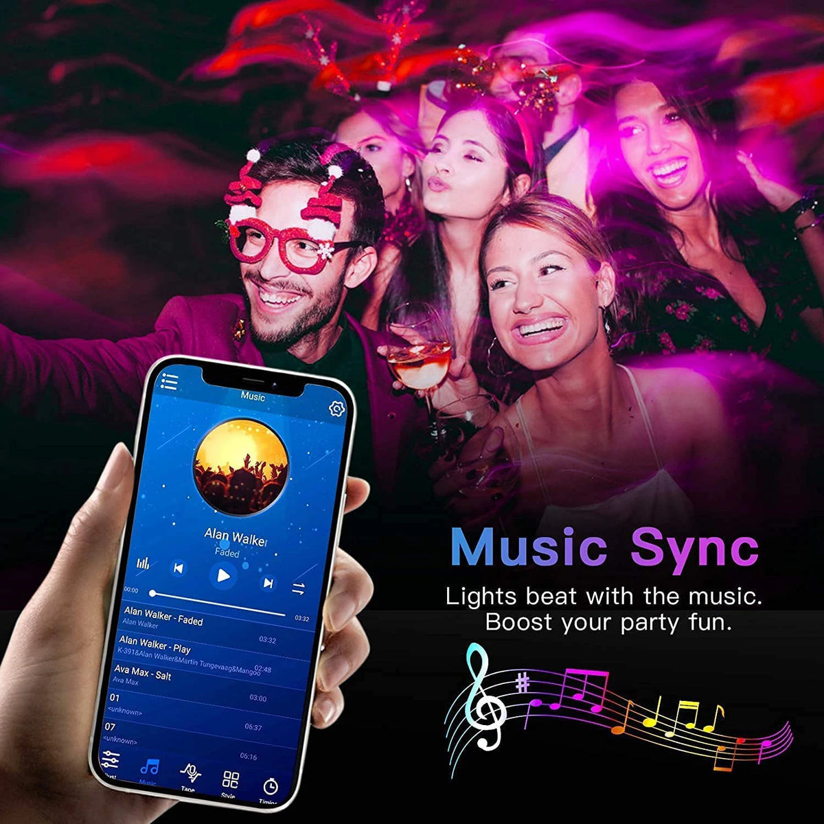 Bande LED RGB pour décoration de fête