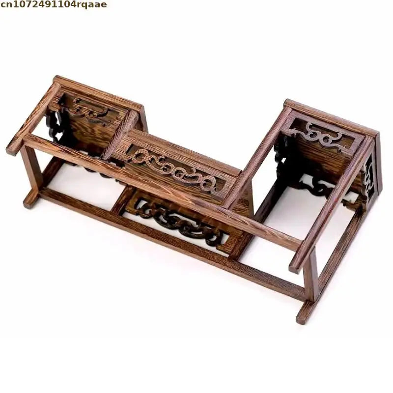 support pot bois sculpté banc tabouret traditionnel décoration patio étagère plant stand organisateurextérieurintérieur