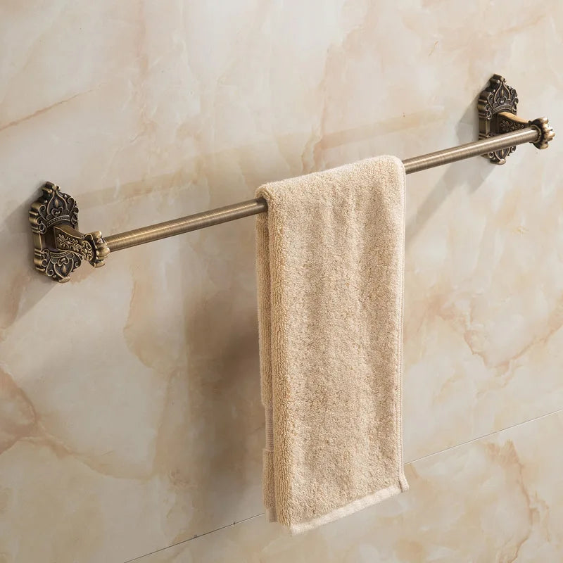 porte serviettes bronze ornements floraux porte savon porte papier classique serviette beige papier blanc