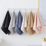 serviettes coton absorbantes 30x60cm noir blanc beige rose bleu unies modernes