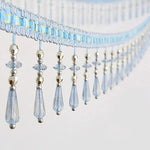 ruban decoratif pendantes broderie fine violet bleu clair doré rouge classique élégant