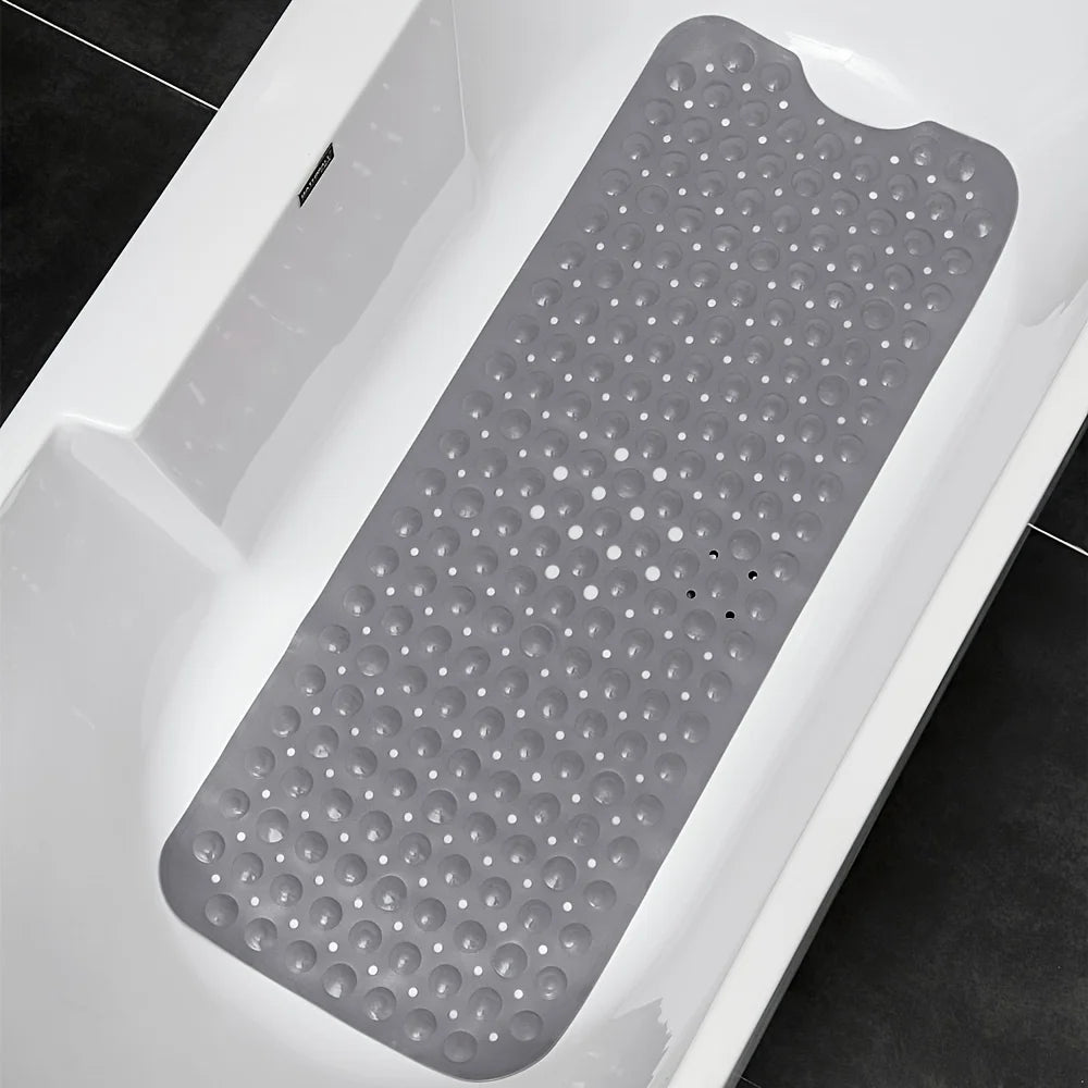 tapis douche antidérapant lavable machine tapis bain texturé trous ronds moderne noir blanc gris