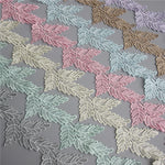 ruban dentelle polyester feuilles stylisées blanc noir vert rose or classique élégant soluble écologique