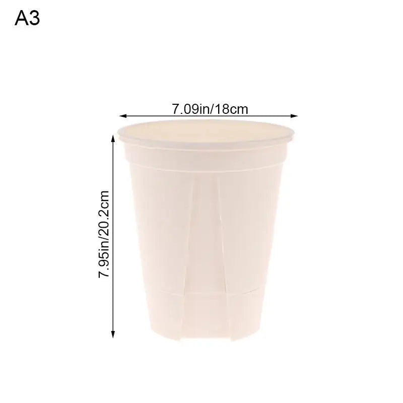 pots fleurs noirs blancs modernes couvercles perforés tailles diverses hydroponie jardinage