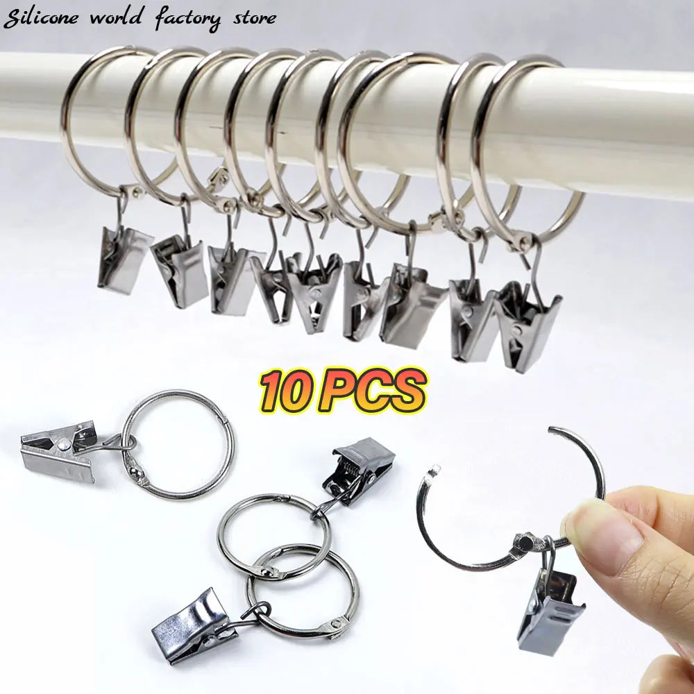 clips porte clés anneaux argentés clips métal inoxydable moderne accessoire ouverture fixations 10pcs
