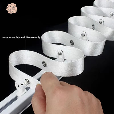 Rail de rideau en S double rail aluminium blanc pour plafond