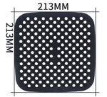 plateau perforé silicone noir rouge antiadhésif airfryer cuisine utilitaire facilenettoyage resistantchaud