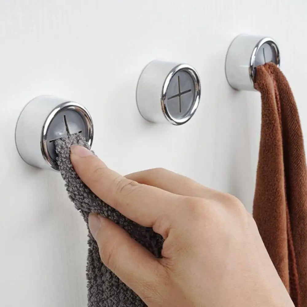porte serviettes mural ventouse crochets blanc gris noir moderne fixations inclusées