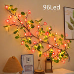 décoration murale guirlande lumineuse feuilles érable fleurs branches flexibles led