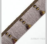 rubans décoratifs franges dentelles élégantes traditionnelles rose clair doré violet vert olive gris clair
