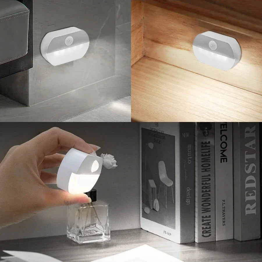veilleuse led rechargeable usb blanc moderne batterie aaa adhésive flux lumineux minimaliste autonomie movement