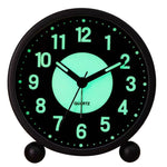 horloge table vintage sans tic tac piles lumineuse noir rose vert glow