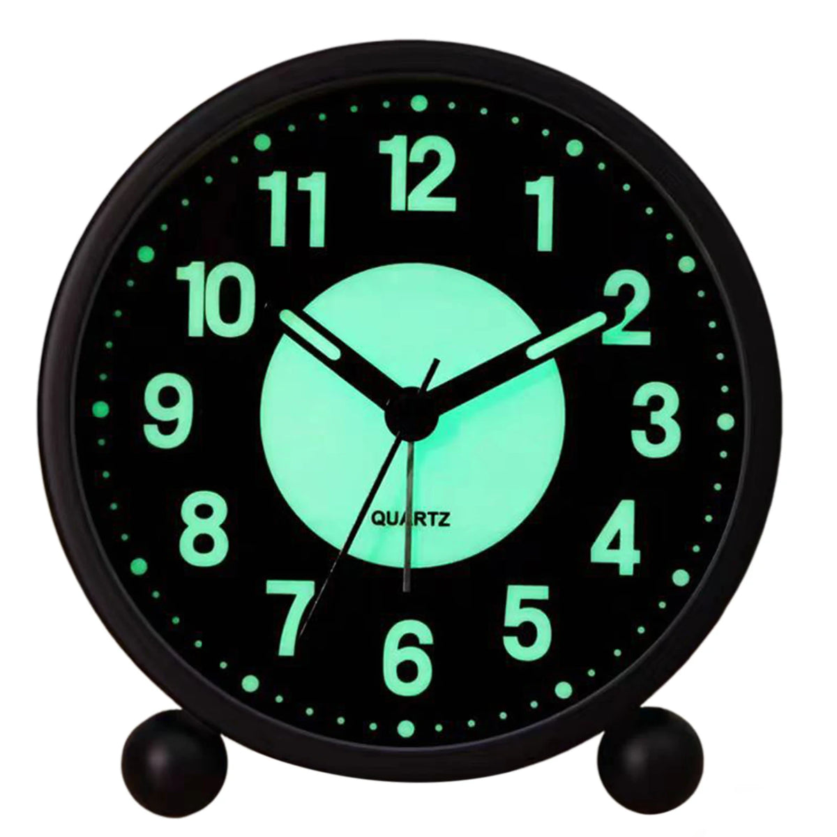 horloge table vintage sans tic tac piles lumineuse noir rose vert glow