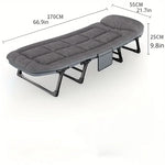 lit pliant moderne chaise longue grise tissu texturé structure métallique pliante coussins géométriques sacoche