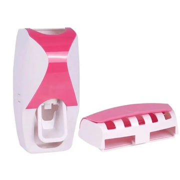 distributeur dentifrice mural moderne adhésif blanc noir brosse dents tube mat